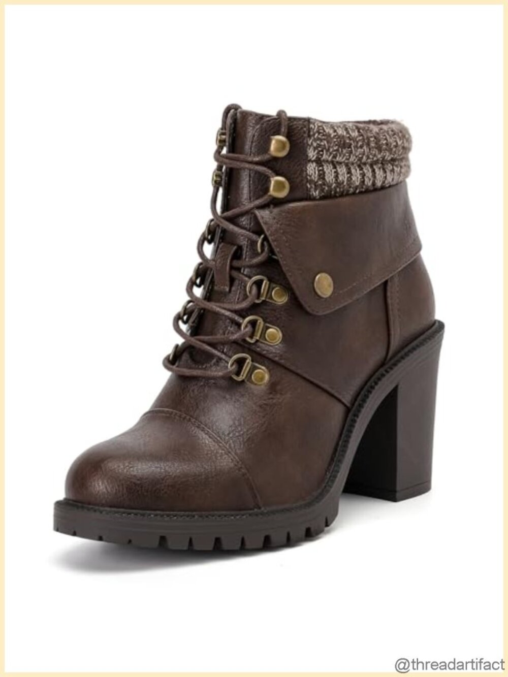 Women's Extra Wide Width Ankle Boots Faux Leather Block Heel Side Zipper